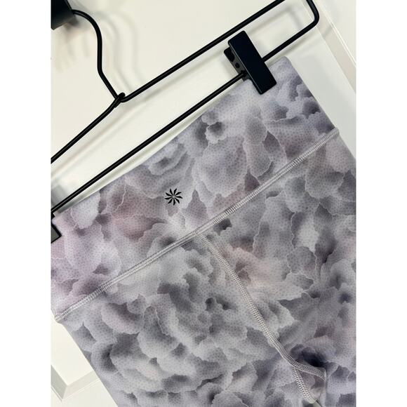 Athleta Girl High Rise Printed Chit Chat Leggings Workout Gray Lavender ‎ L/12 - Picture 5 of 10